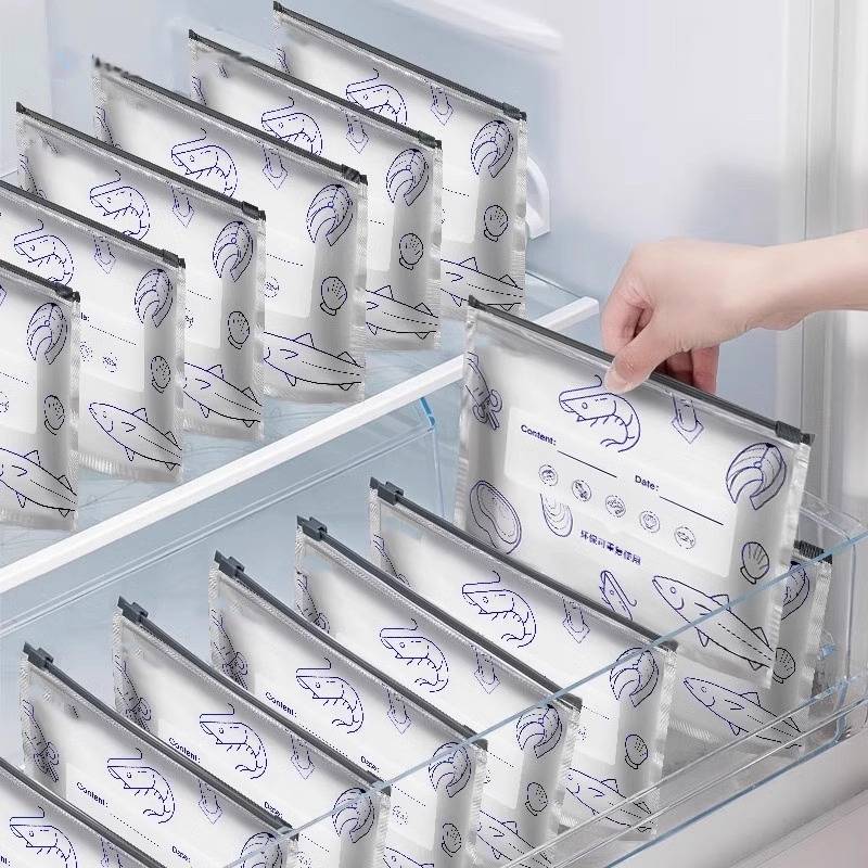 10 Piece Reusable Aluminum Foil Zipper Food Storage Bags